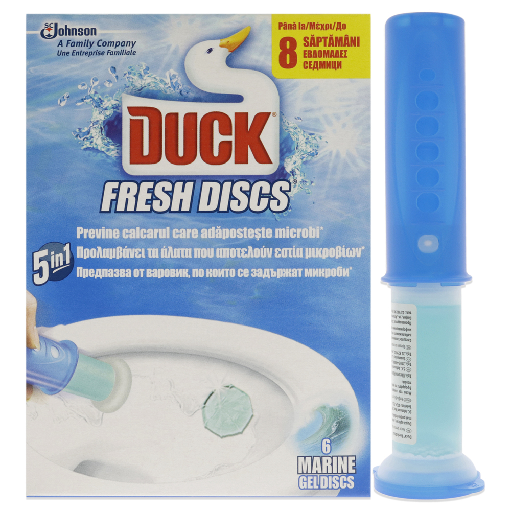 Toilet Gel Discs Marine Fragrance by Duck for Unisex - 6 Pc Gel Discs